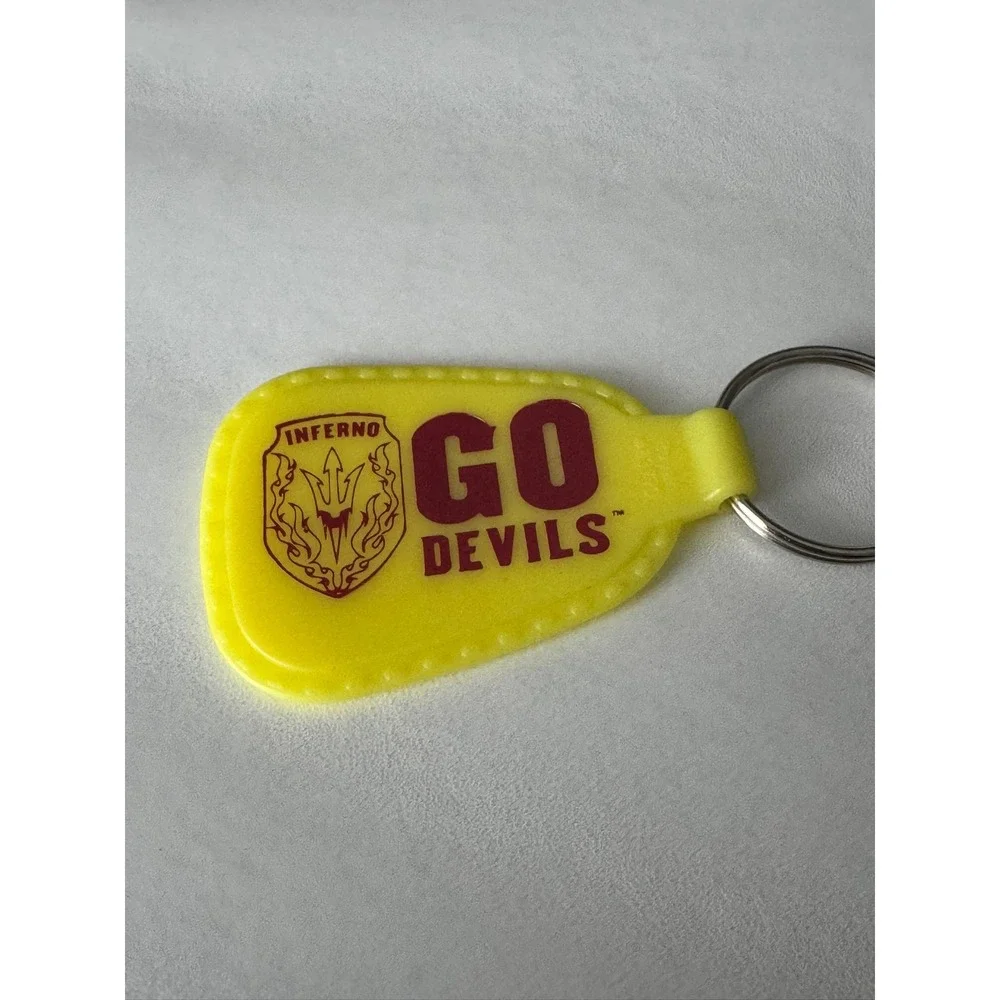 Arizona State ASU Sun Devils Keychain Yellow Go Devils Inferno Logo NCAA‎ Fan